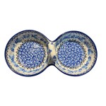 942 Bunzlau dubbele schaal met handvat (oog) 2984X Overige Schalen